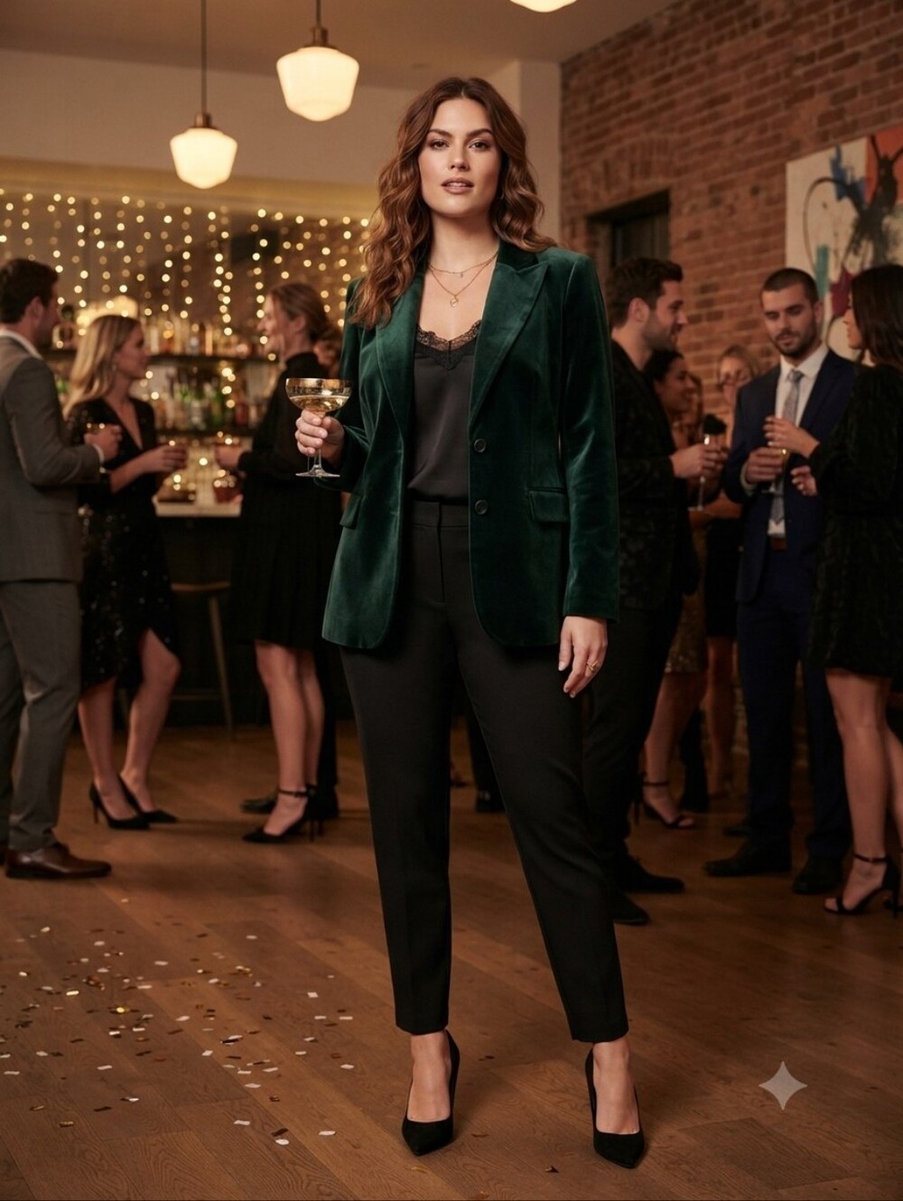 Old Navy Velvet Party Jacket Blazer Hunter Green Cotton Large